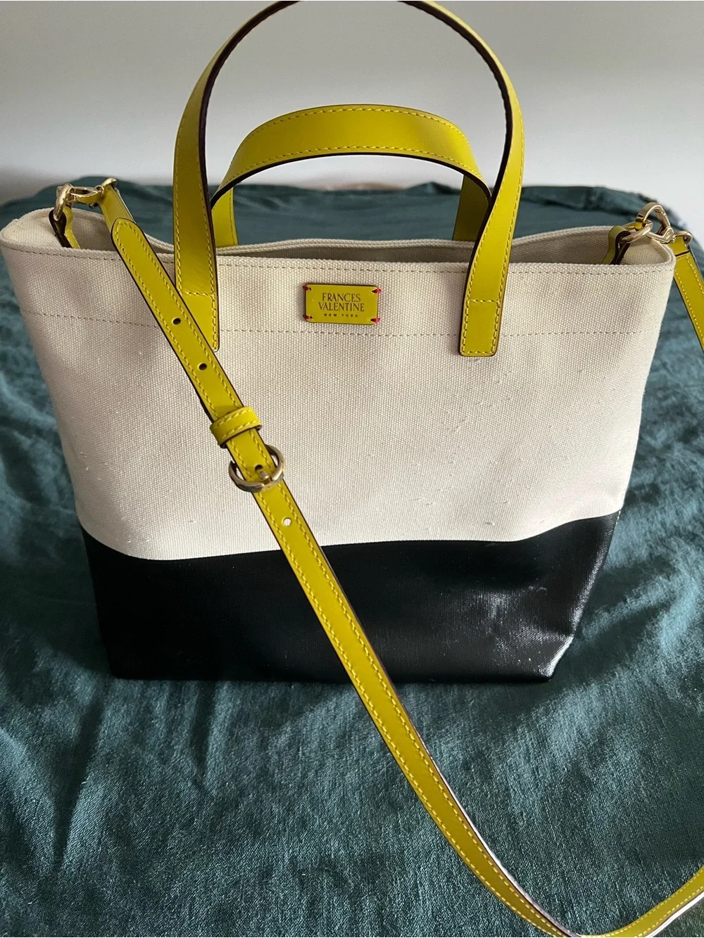 Frances Valentine canvas and leather tote
